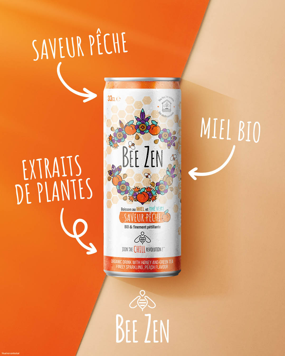 BEE ZEN - Pêche - BIO - 24 x 33 cL