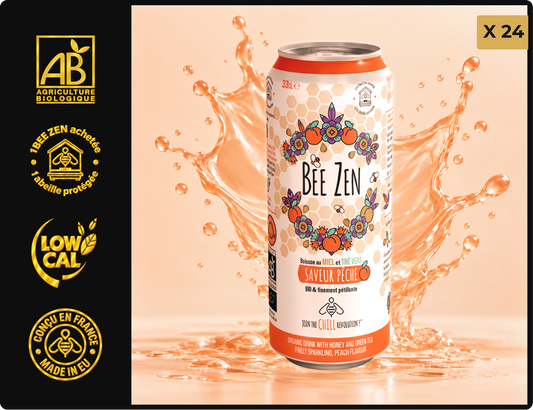 BEE ZEN – Peach – Organic – 24 × 33 cL